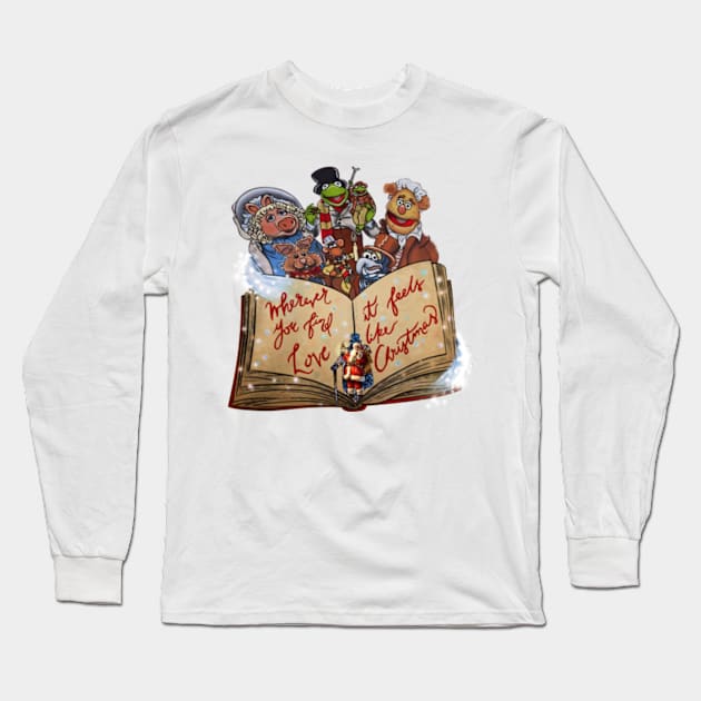 the muppet christmas carol vintage santa clause Long Sleeve T-Shirt by unknow user